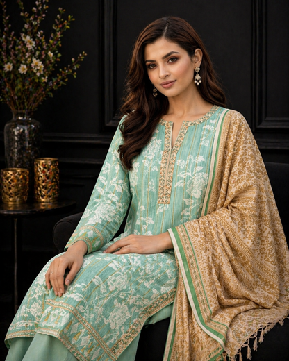 Bonanza 3-Piece unstitched Lawn Suits D-6