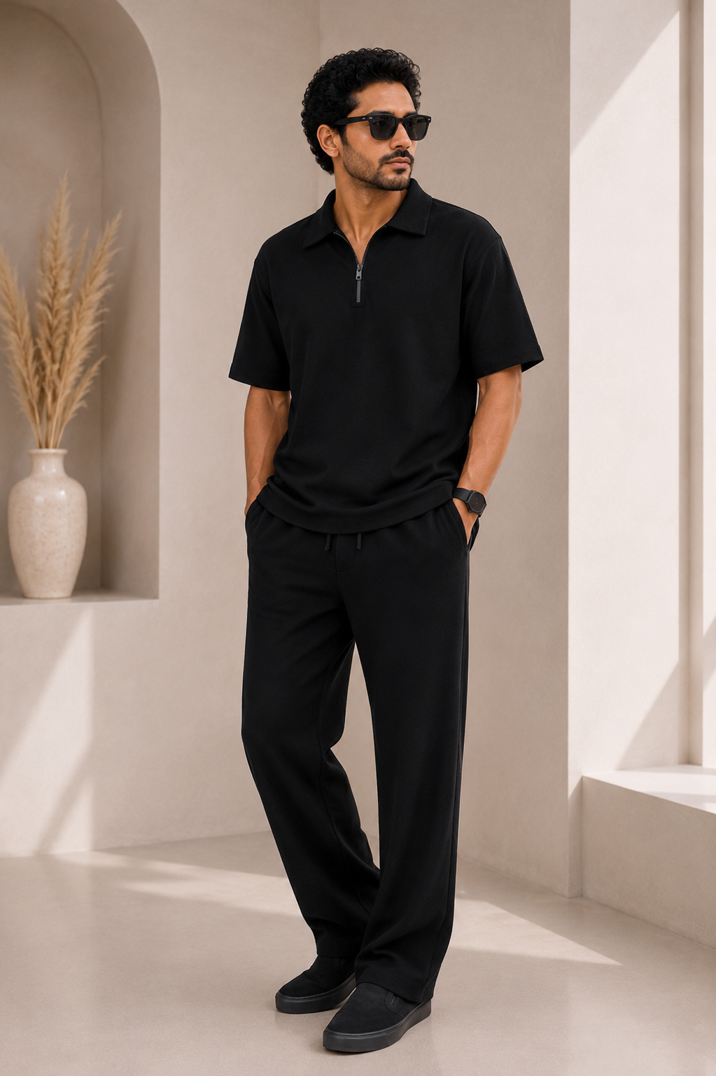 Signature Rib Co-Ord – Black