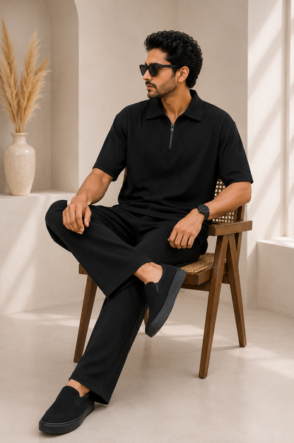 Signature Rib Co-Ord – Black