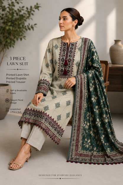 Bonanza 3PC unstitched 02B