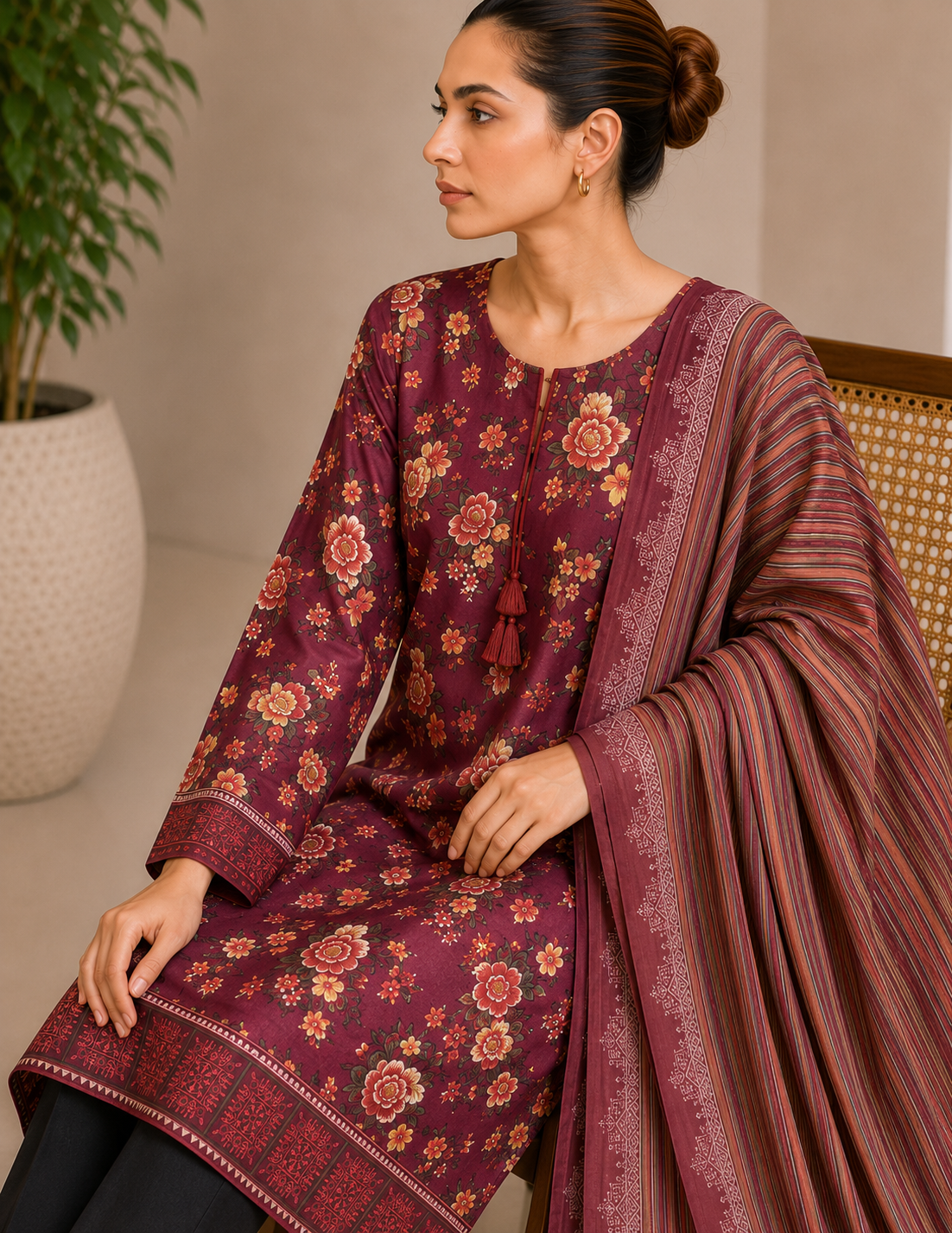 Sapphire 3 Piece Unstitched Premium Lawn Suit S-13