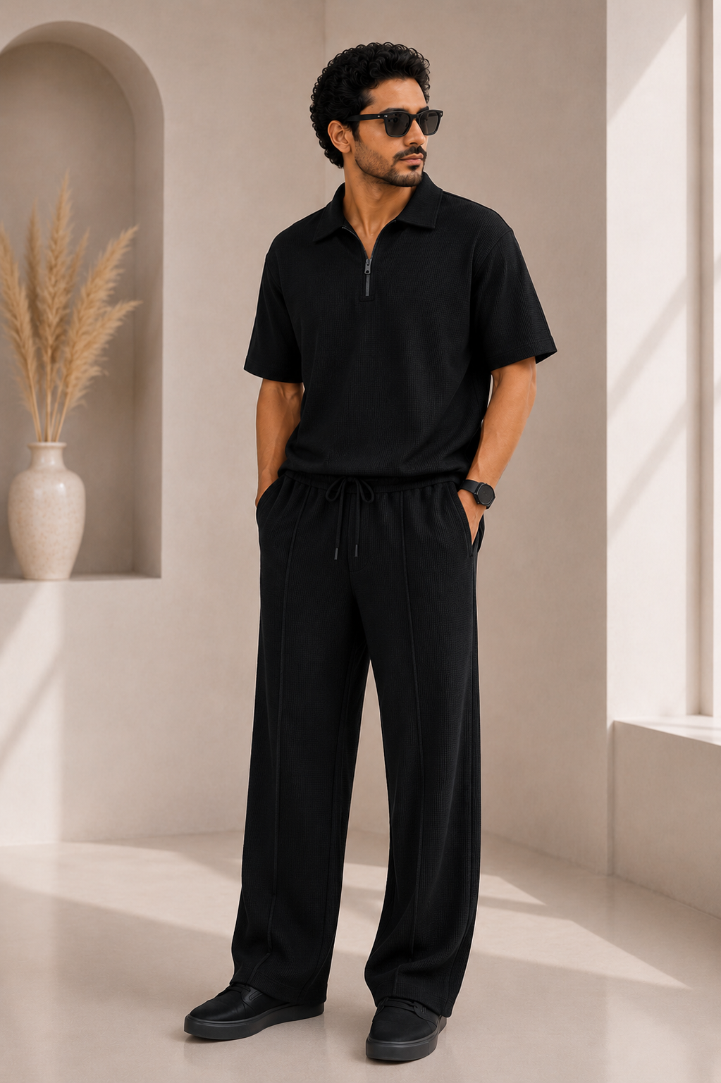 Signature Rib Co-Ord – Black