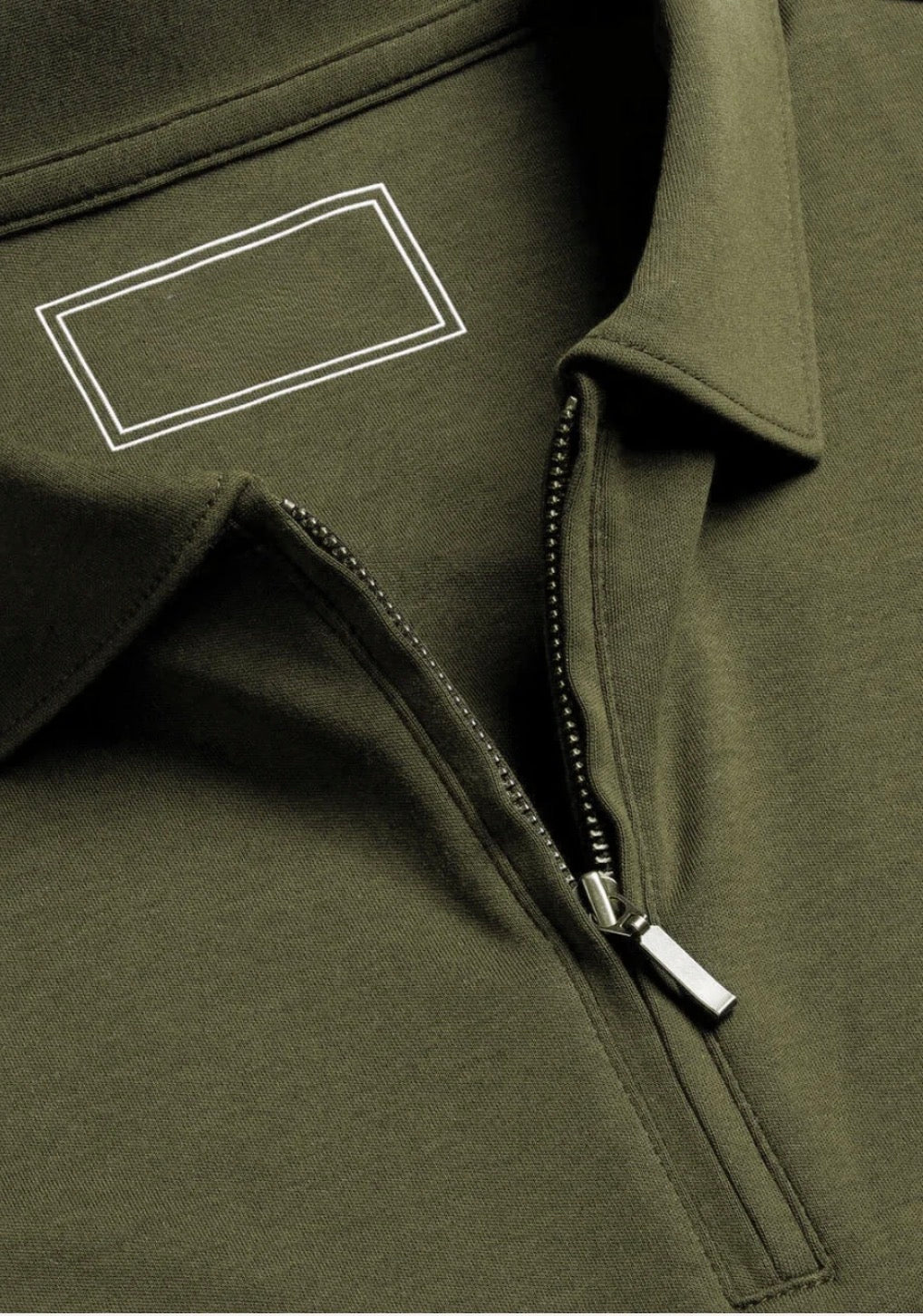 Signature Zip Polo - Moss