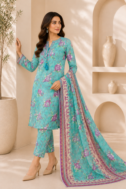 Aqua Roselle | Unstitched