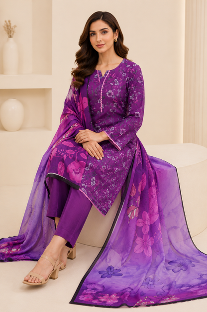 Violet Blossom | 3PC RTW Lawn