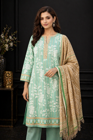 Bonanza 3-Piece unstitched Lawn Suits D-6