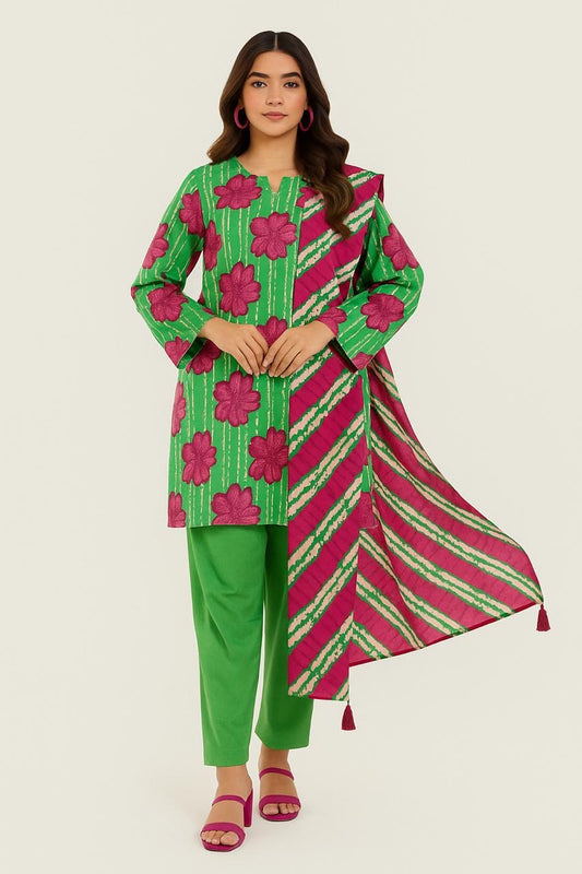 Alkaram 2 Piece – Unstitched Printed Lawn – Design 1