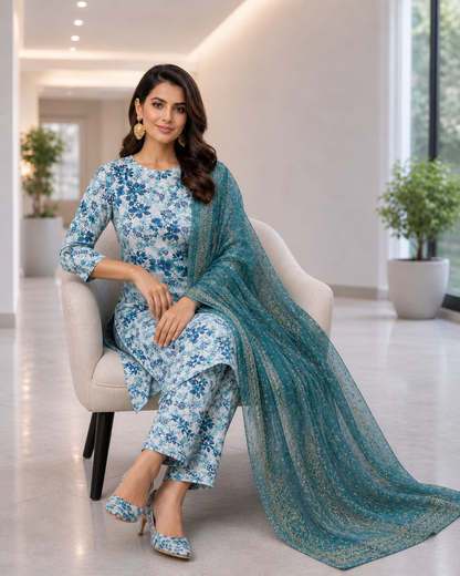 Loraim 3 Piece Unstitched Premium Lawn Suit D-11