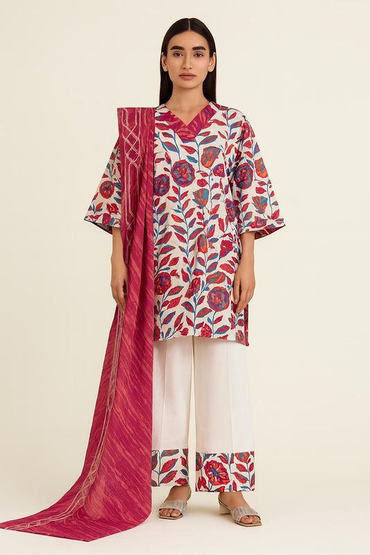 Sapphire Daily – 3 Piece Unstitched Printed Lawn Suit – Design 6