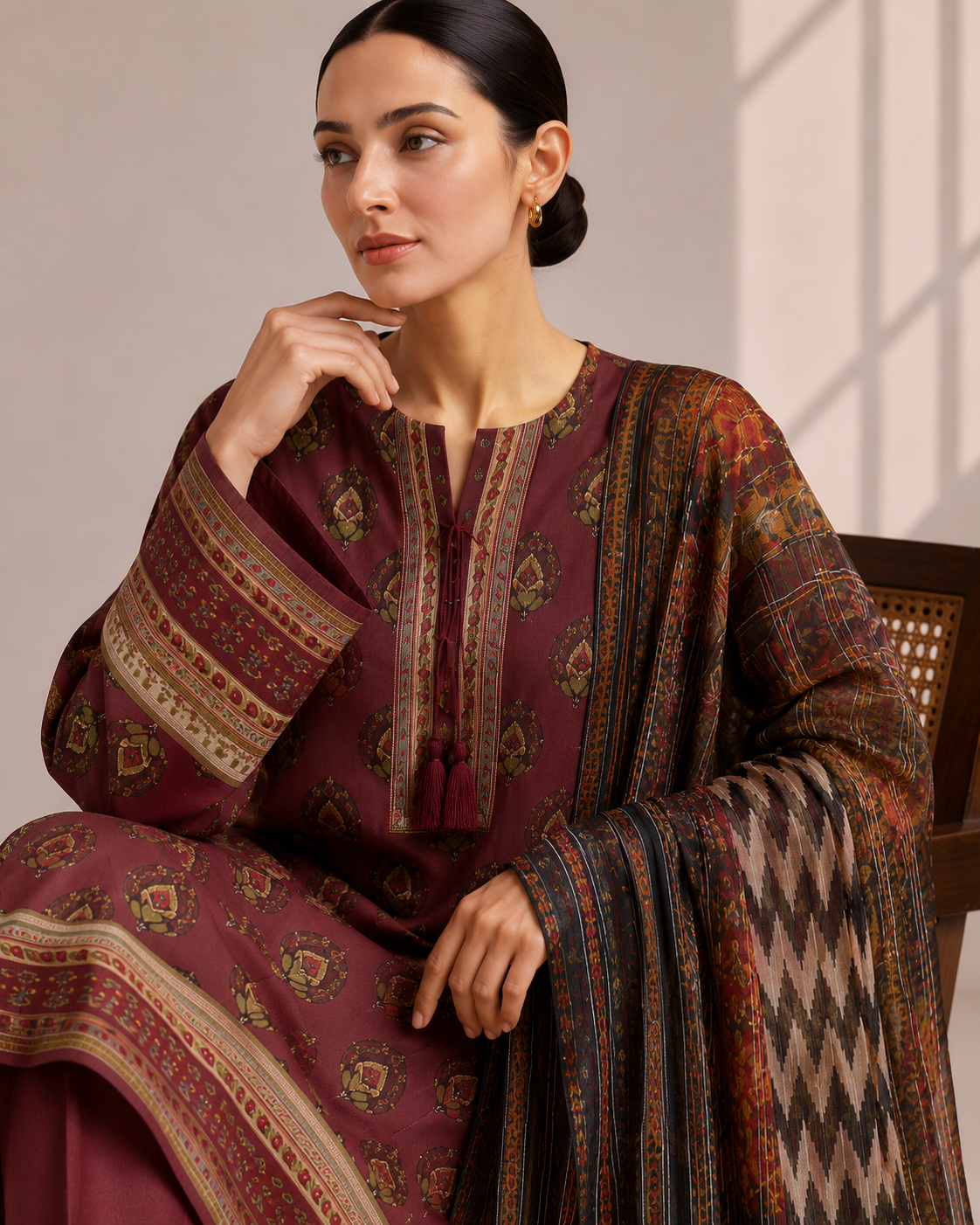 Loraim 3PC Unstitched Lawn Suit L-31-1