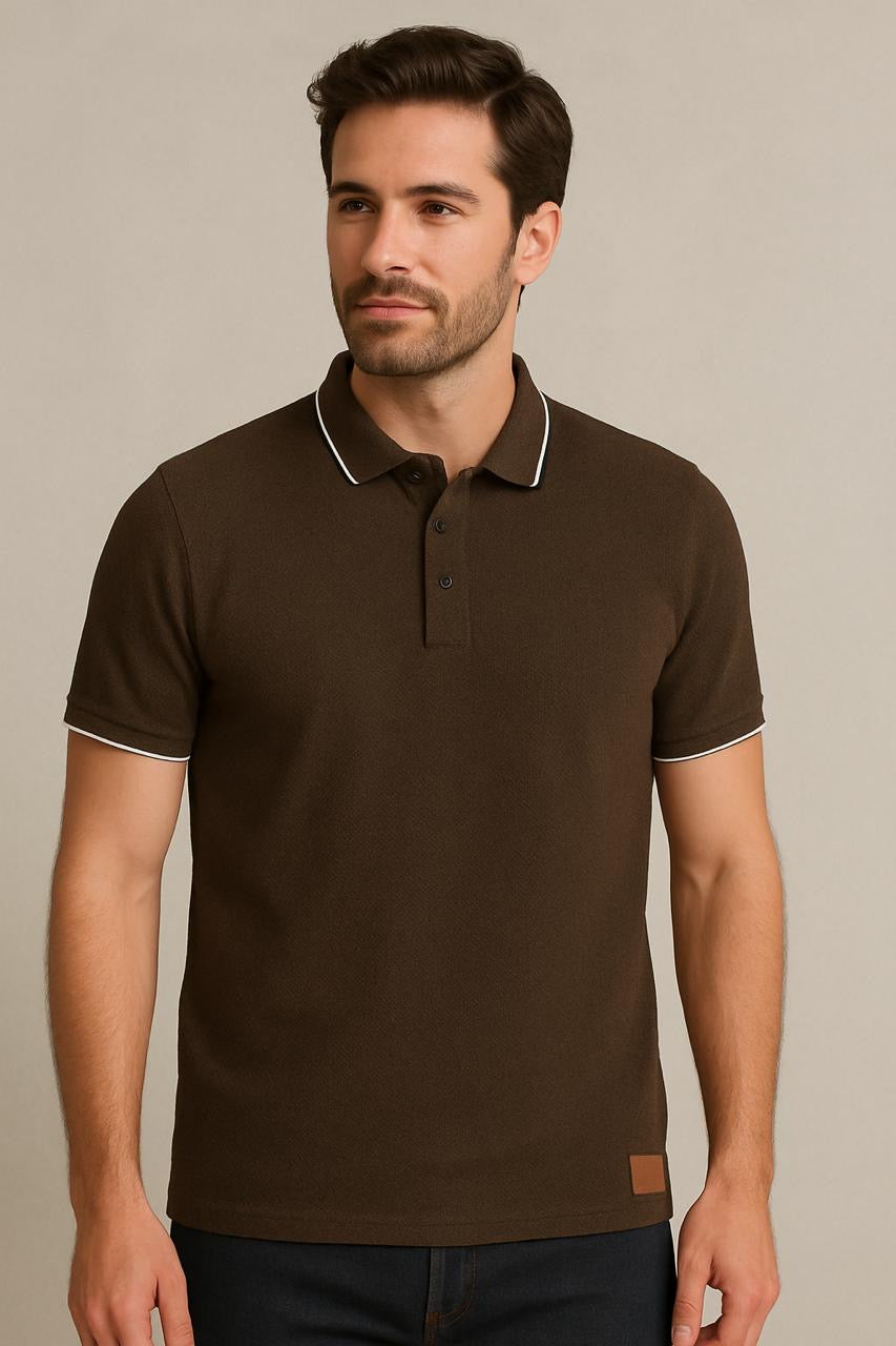 Premium Polo T-Shirt Vintage Brown – Classic Comfort Meets Modern Style