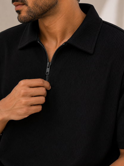 Signature Rib Co-Ord – Black