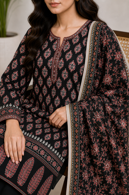 Loraim 3 Piece Unstitched Premium Lawn Suit D-7