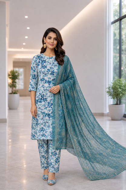 Loraim 3 Piece Unstitched Premium Lawn Suit D-11