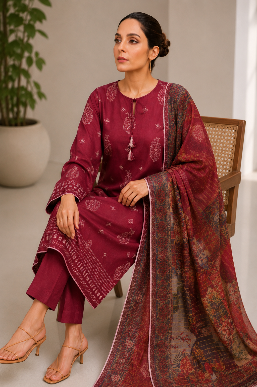 Bonanza 3PC Unstitched Lawn Suit B-26-1001