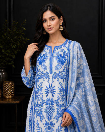 Loraim 3 Piece Unstitched Premium Lawn Suit D-10