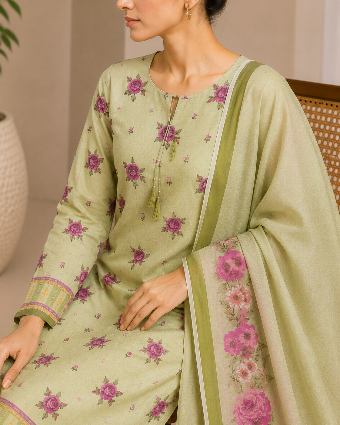 Bonanza 3 Piece Unstitched Premium Lawn Suit B-2