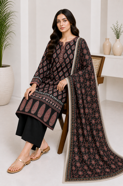 Loraim 3 Piece Unstitched Premium Lawn Suit D-7
