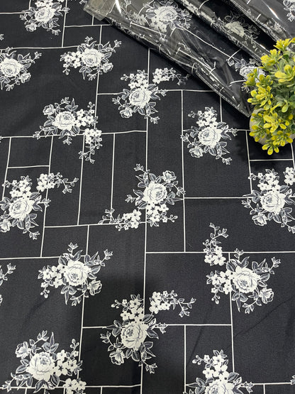 Shifona 2-Piece unstitched Polylawn Suits Combo-6 (Pack of -4)