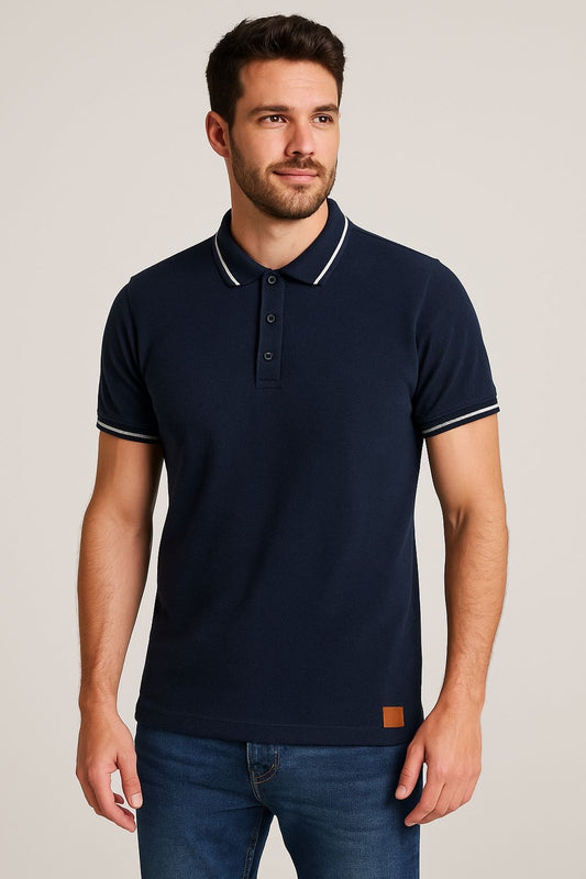 Premium Polo T-Shirt Vintage Navy – Classic Comfort Meets Modern Style