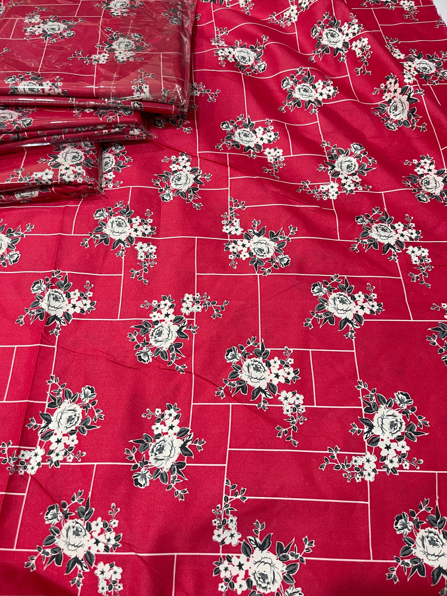 Shifona 2-Piece unstitched Polylawn Suits Combo-6 (Pack of -4)
