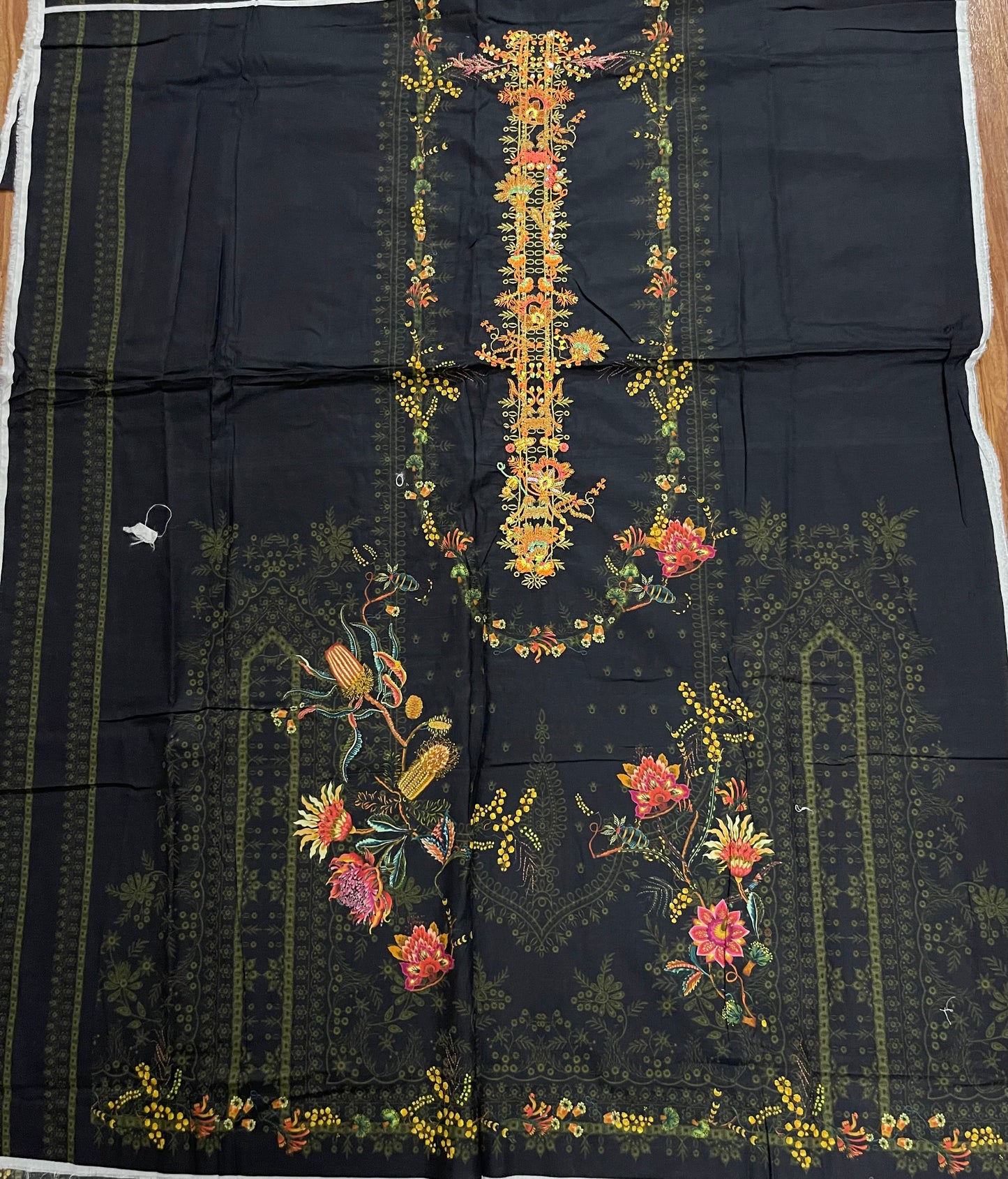J. Emb. unstitched 3PC lawn Suit J-26-1099