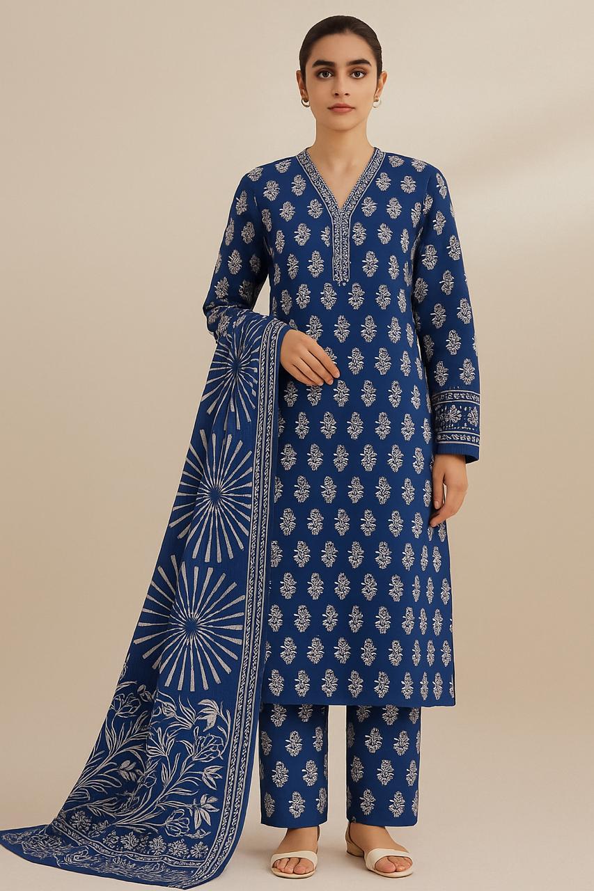 Sapphire Daily – 3 Piece Unstitched Printed Lawn Suit – Design 8