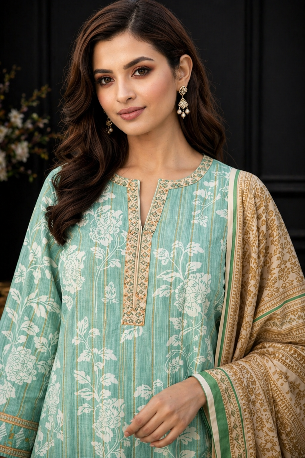 Bonanza 3-Piece unstitched Lawn Suits D-6