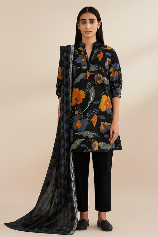 Sapphire Daily – 3 Piece Unstitched Printed Lawn Suit – Design 3