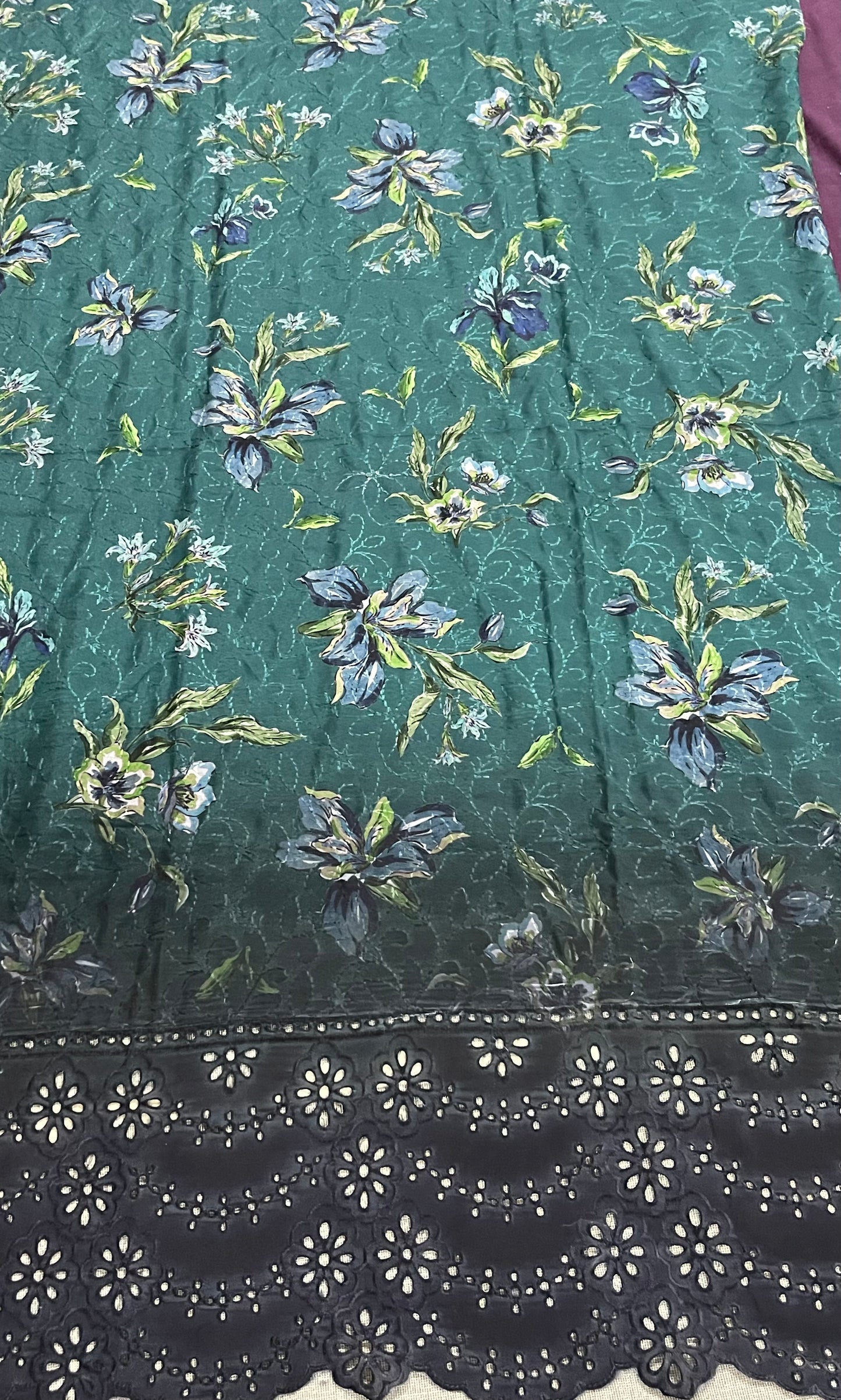 J. Emb unstitched 3PC Lawn Suit J-26-311