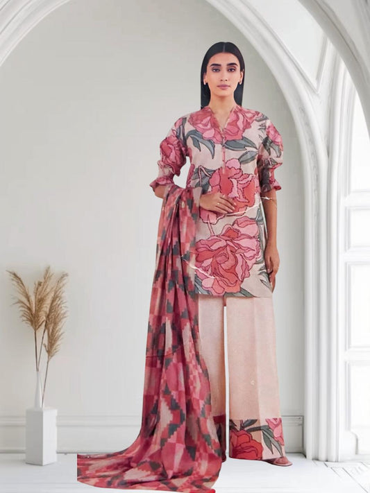 Sapphire Daily – 3 Piece Unstitched Printed Lawn Suit – Design 5