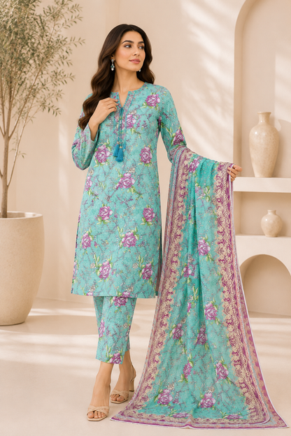 Aqua Roselle | Unstitched