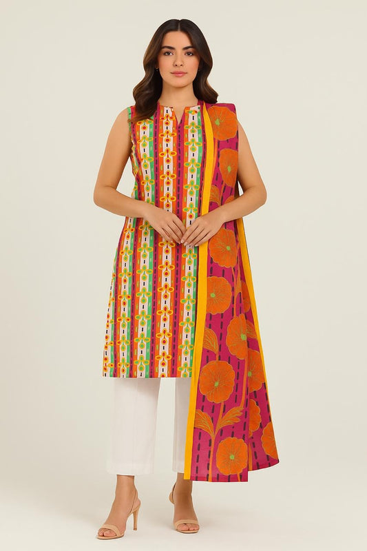 Alkaram 2 Piece – Unstitched Printed Lawn – Design 6