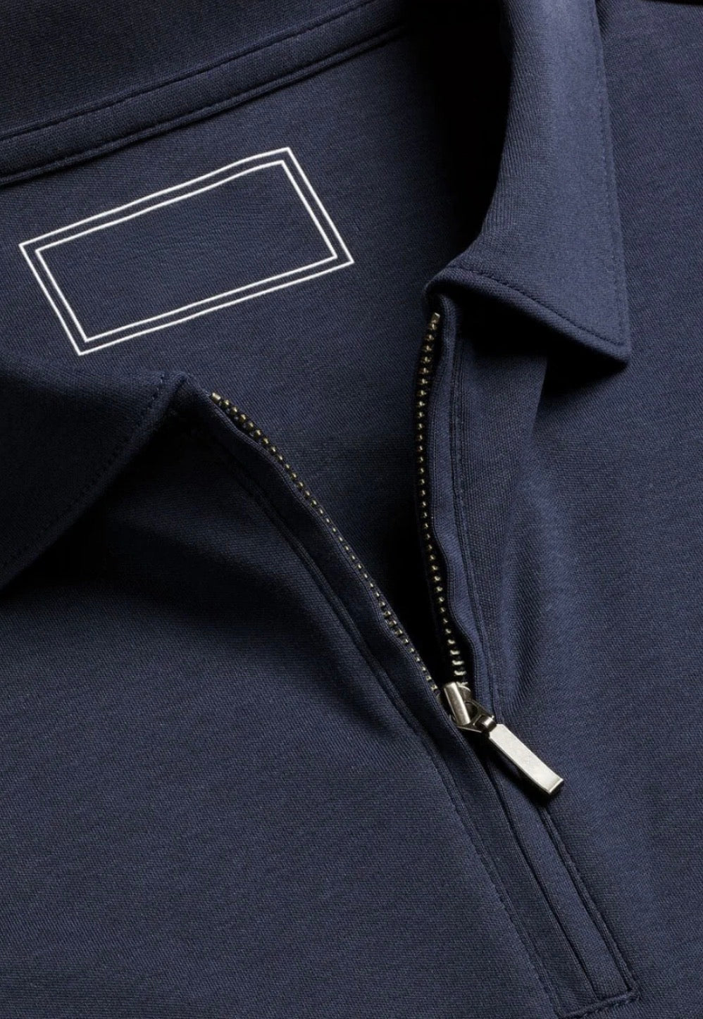 Signature Zip Polo - Navy
