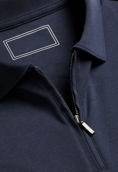 Signature Zip Polo - Navy