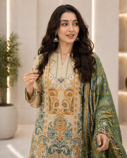 Loraim 3 Piece unstitched Lawn Suits D-1