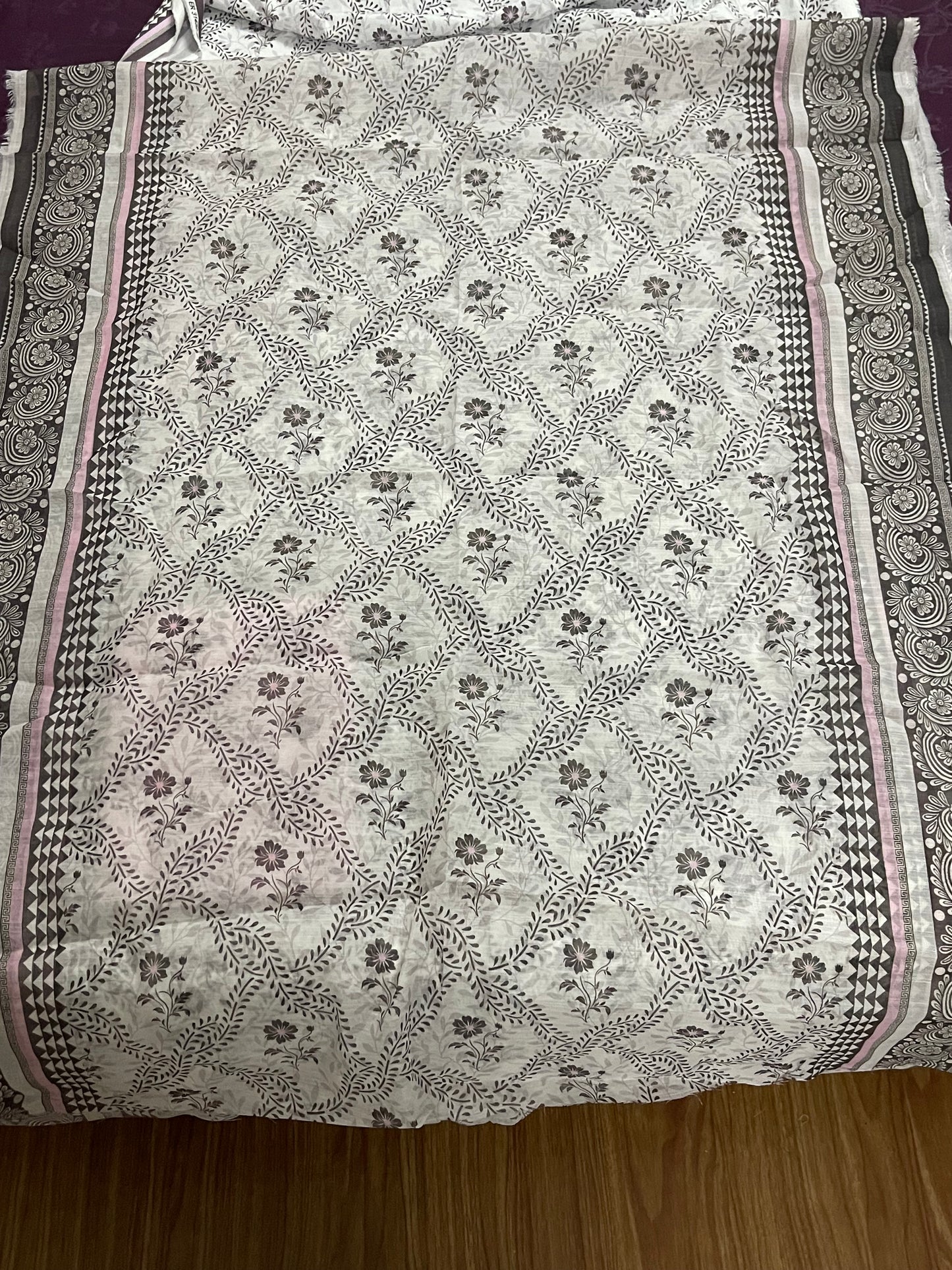 Loraim 3 Piece Unstitched Premium Lawn Suit D-12