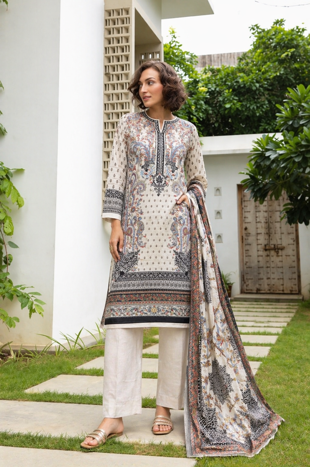 Loraim 3 Piece unstitched Lawn Suits D-2