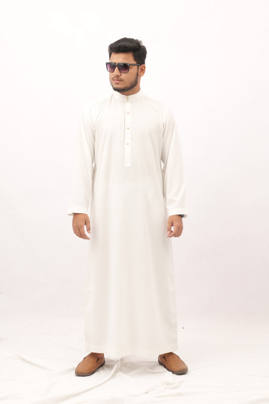 Men’s Classic Arabic Thobe – White | Pure & Traditional