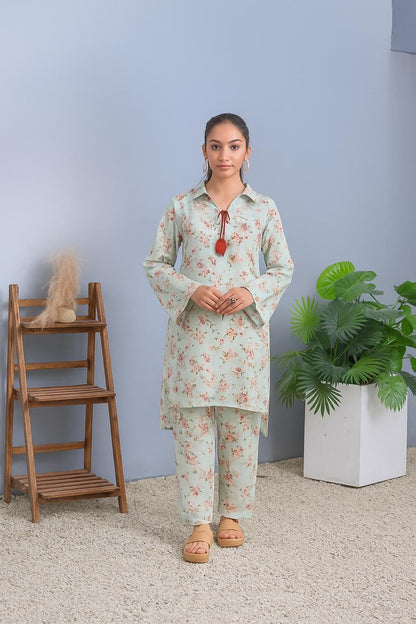 Shifona 2 Piece – Ready to Wear Printed Linen Co-ords Set – Design 4